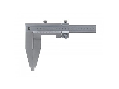 Posuvné merítko 200/0,02mm bez hĺbkomera, monolit, jemné nastavenie, NEREZ, DIN 862