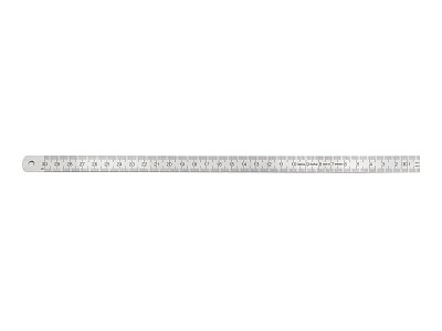 Merítko oceľové ohybné 300x13x0,5mm INOX, EC II, stupnica zprava doleva