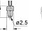 Náhradný dotyk k odchýlkomeru keramický, pr.2mm, M 2,5mm - závit M2,5-6g