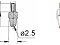 Náhradný dotyk k odchýlkomeru rubínový, pr. 2,5mm, M 2,5mm - závit M2,5-6g